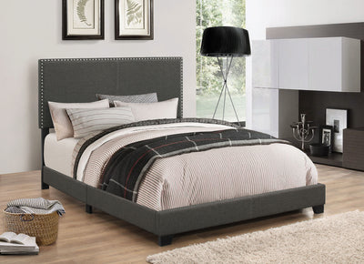 Boyd Upholstered Bed in Charcoal