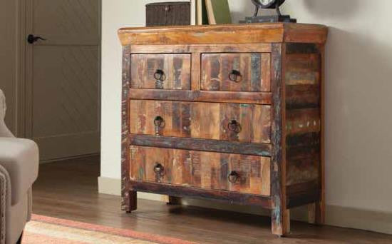 Zeren 4 Drawer Reclaimed Wood Cabinet