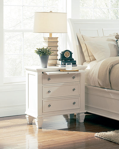 Sandy Beach Collection Nightstand White
