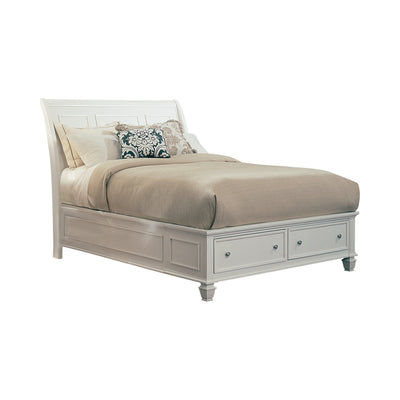 Sandy Beach Collection Storage Bed in White