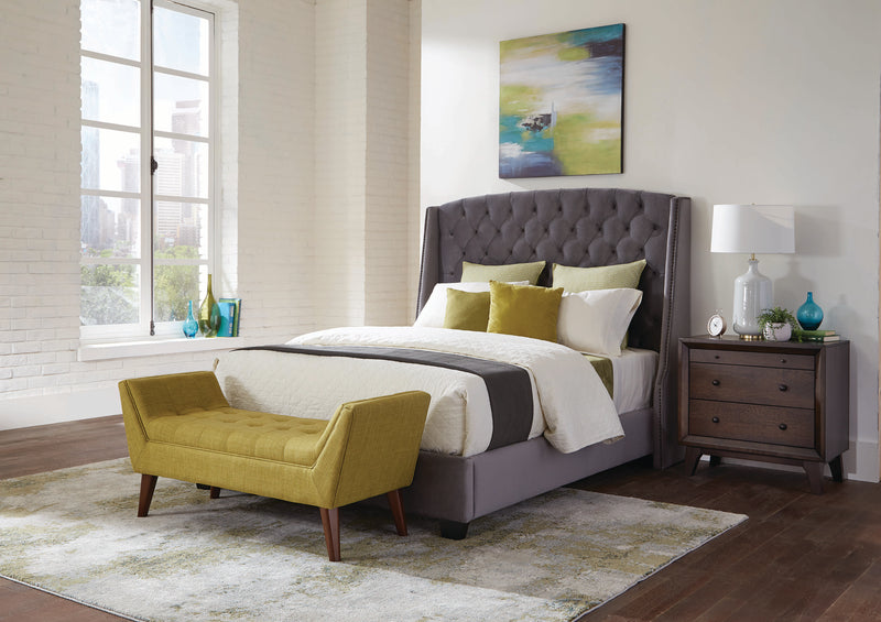 Pissarro Upholstered Bed in Grey