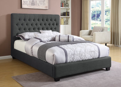 Chloe Upholstered Bed in Charcoal