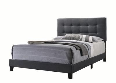 Mapes Upholstered Bed in Charcoal