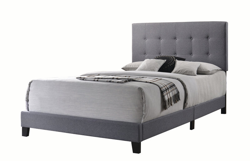Mapes Upholstered Bed in Grey