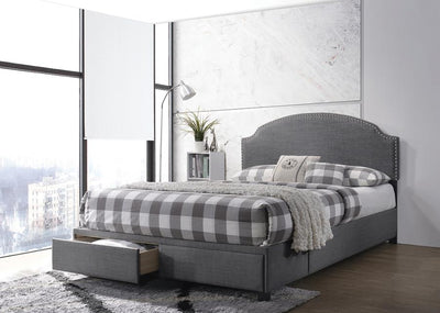 Newdale Upholstered Bed in Charcoal