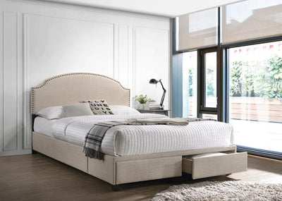 Newdale Upholstered Bed in Beige