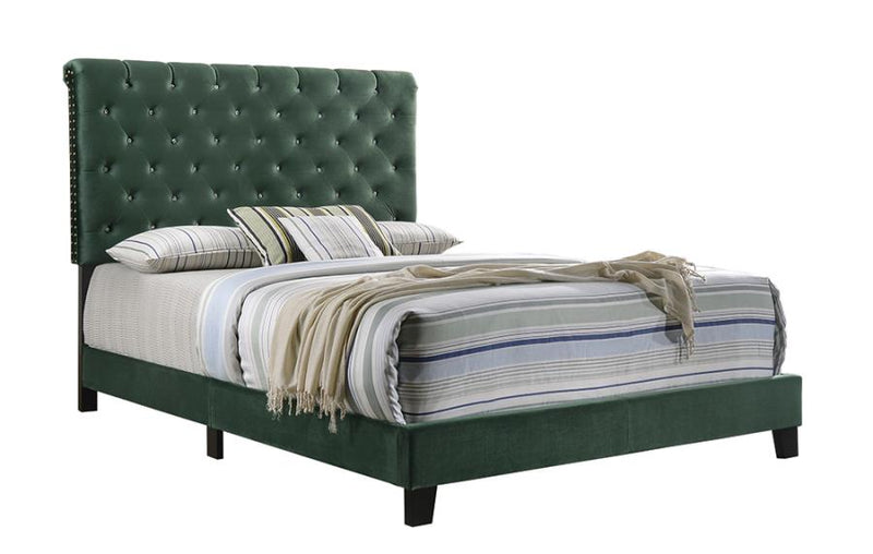 Warner Bed Green Velvet