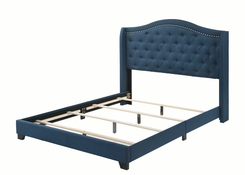 Sonoma Upholstered Bed in Navy Blue