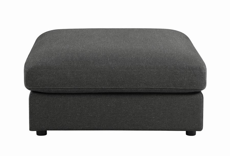 Serene Collection Ottoman in Charcoal