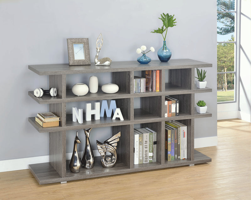 Andrea Bookcase in Weathered Grey