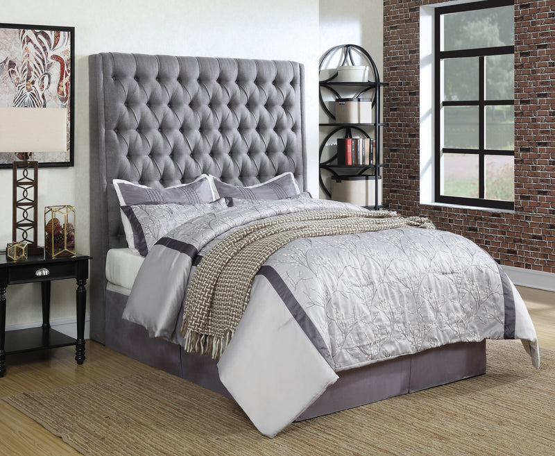Camille Upholstered Headboard In Grey