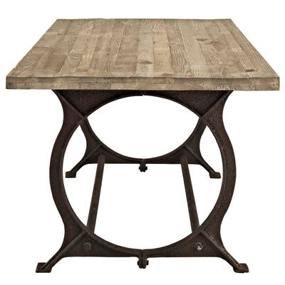 Effuse Rectangle Wood Top Dining Table
