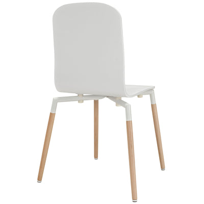 Stack Dining Chairs Wood Set of 4