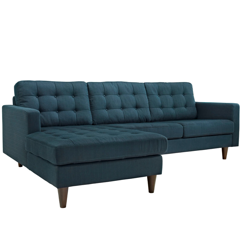 Empress Left-Facing Upholstered Fabric Sectional Sofa