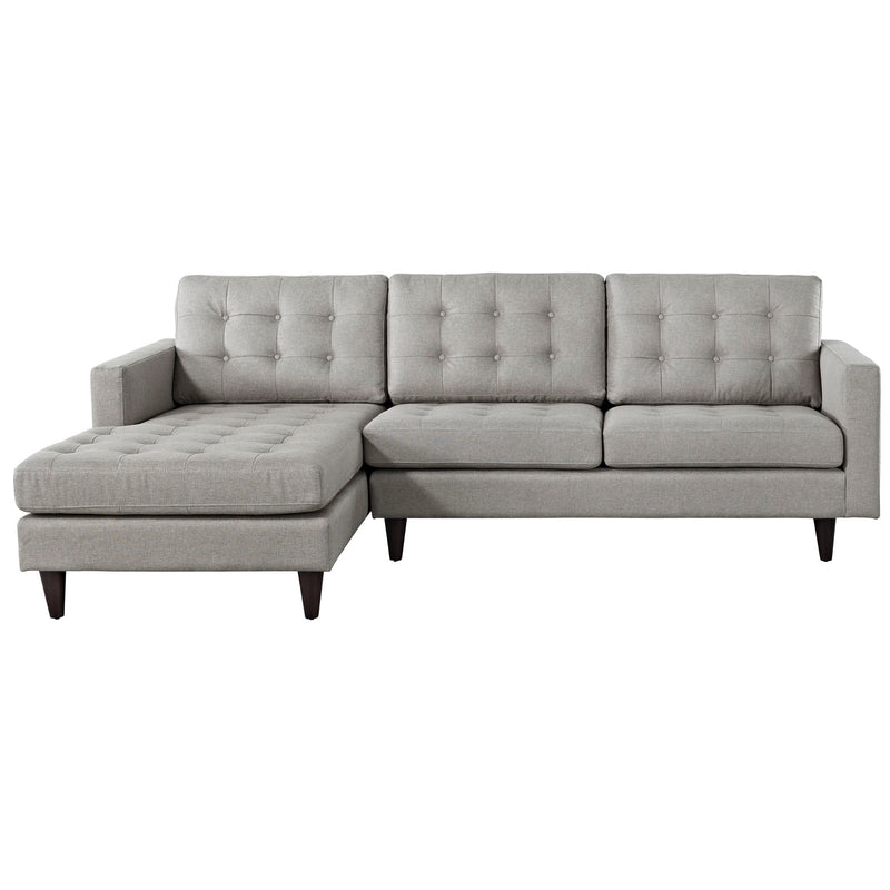 Empress Left-Facing Upholstered Fabric Sectional Sofa