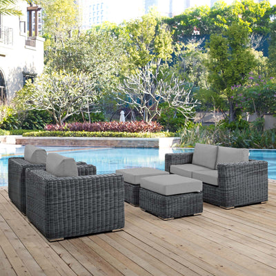 Summon 5 Piece Outdoor Patio Sunbrella¬Æ Sectional Set