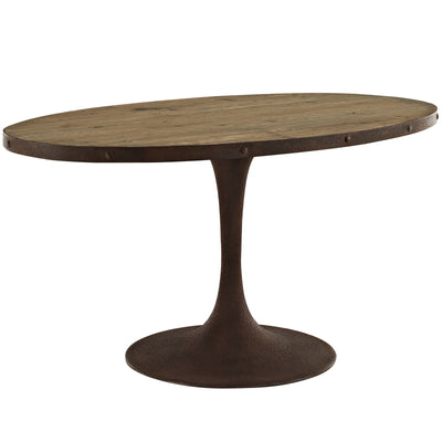 Drive 60" Oval Wood Top Dining Table