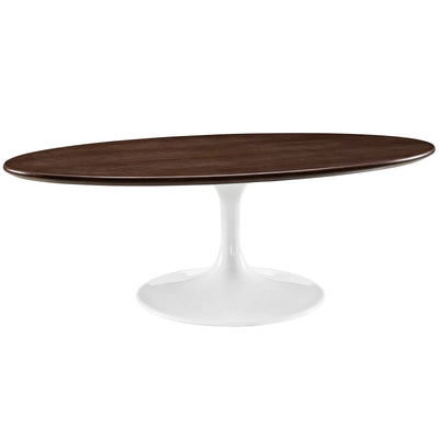 Lippa 48" Oval-Shaped Walnut Coffee Table