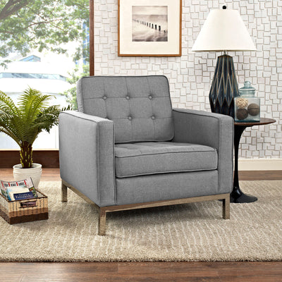 Loft Upholstered Fabric Armchair