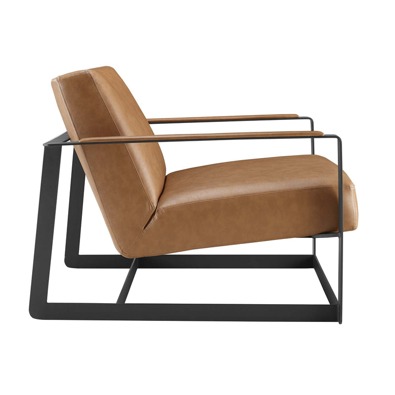 Seg Upholstered Vinyl Accent Chair