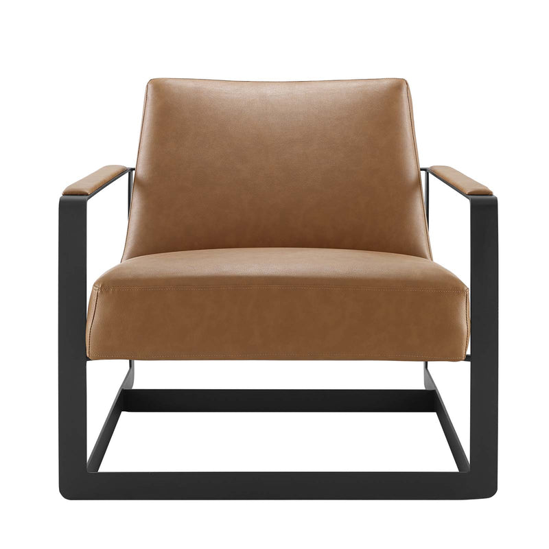 Seg Upholstered Vinyl Accent Chair