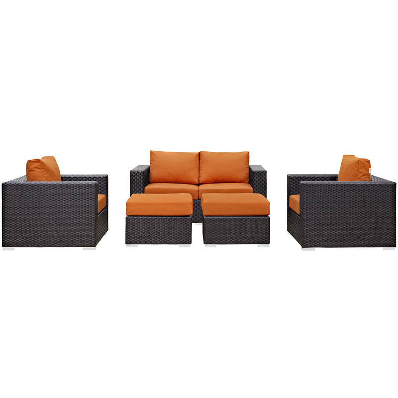 Convene 5 Piece Outdoor Patio Sofa Set