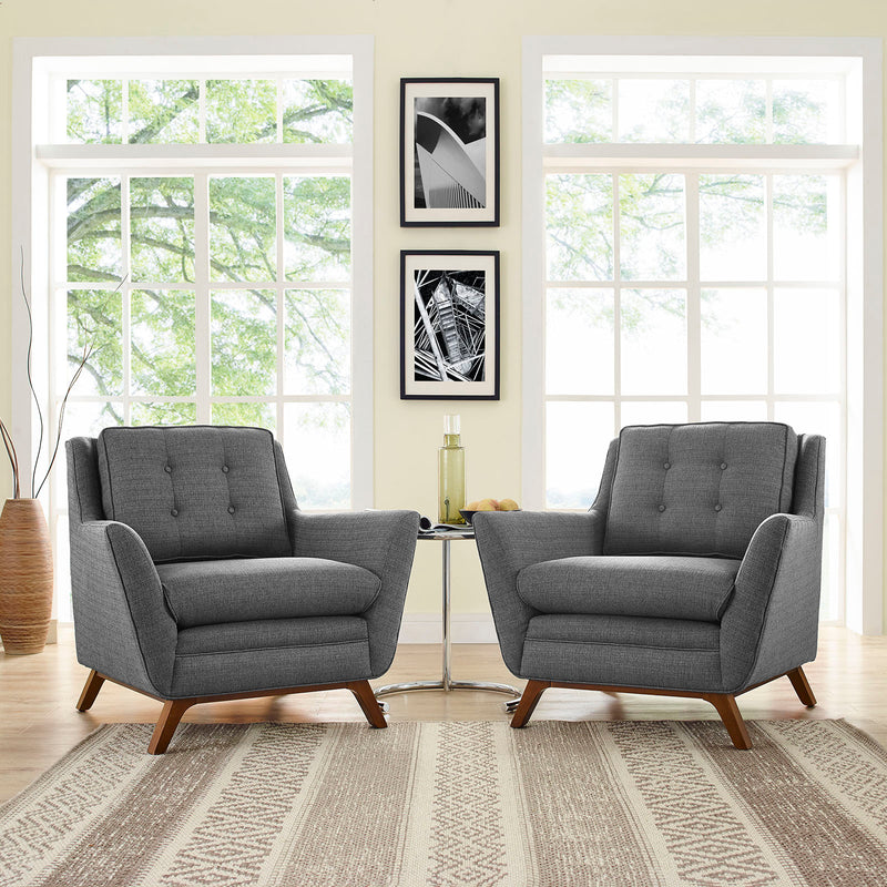 Beguile 2 Piece Upholstered Fabric Living Room Set