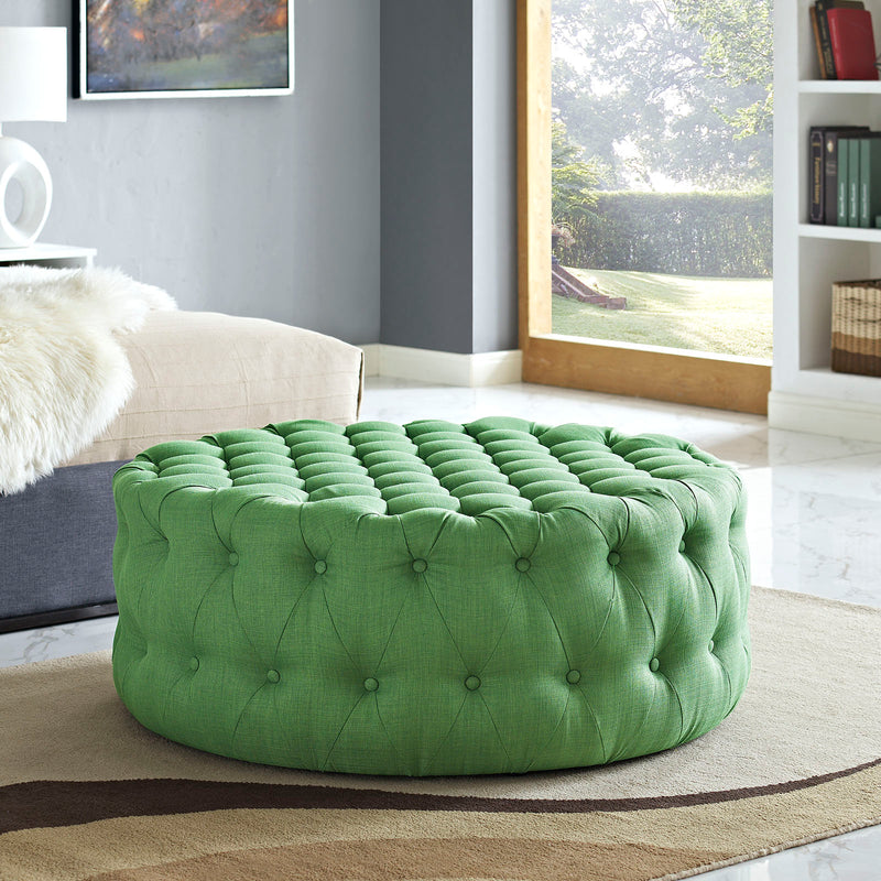 Amour Upholstered Fabric Ottoman