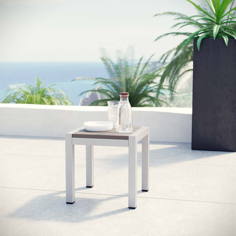 Shore Outdoor Patio Aluminum Side Table