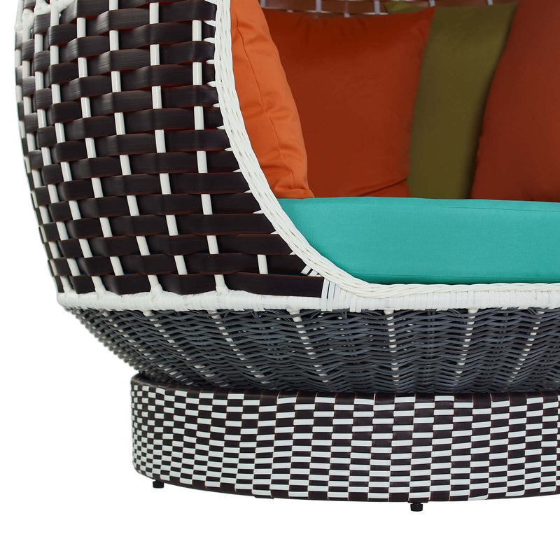 Palace Outdoor Patio Wicker Rattan Hanging Pod