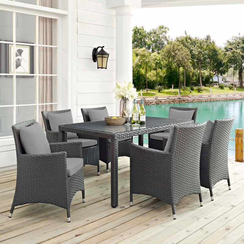 Sojourn 7 Piece Outdoor Patio Sunbrella¬Æ Dining Set