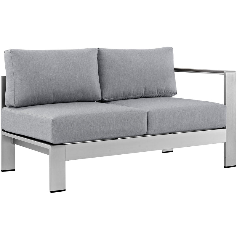 Shore 6 Piece Outdoor Patio Aluminum Sectional Sofa Set