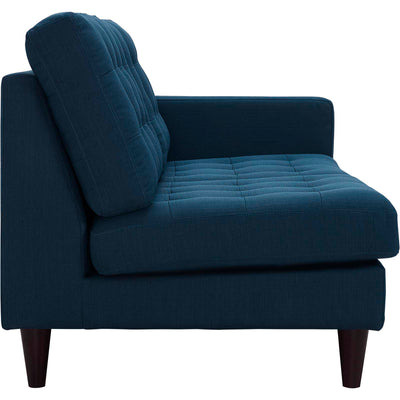 Empress Right-Facing Upholstered Fabric Loveseat