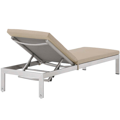 Shore Chaise with Cushions Outdoor Patio Aluminum Set of 6