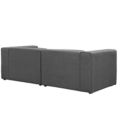 Mingle 2 Piece Upholstered Fabric Sectional Sofa Set