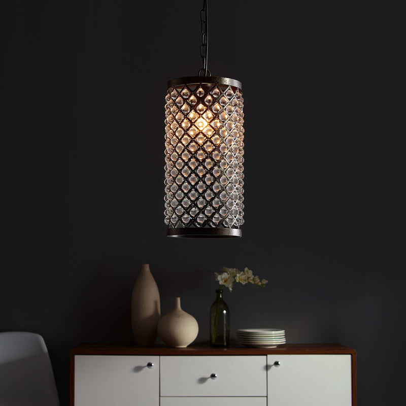 Reflect Glass and Metal Pendant Chandelier