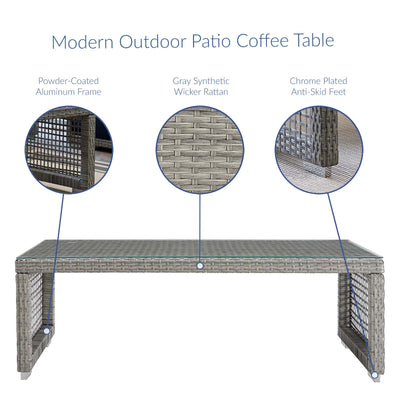 Aura Rattan Outdoor Patio Coffee Table
