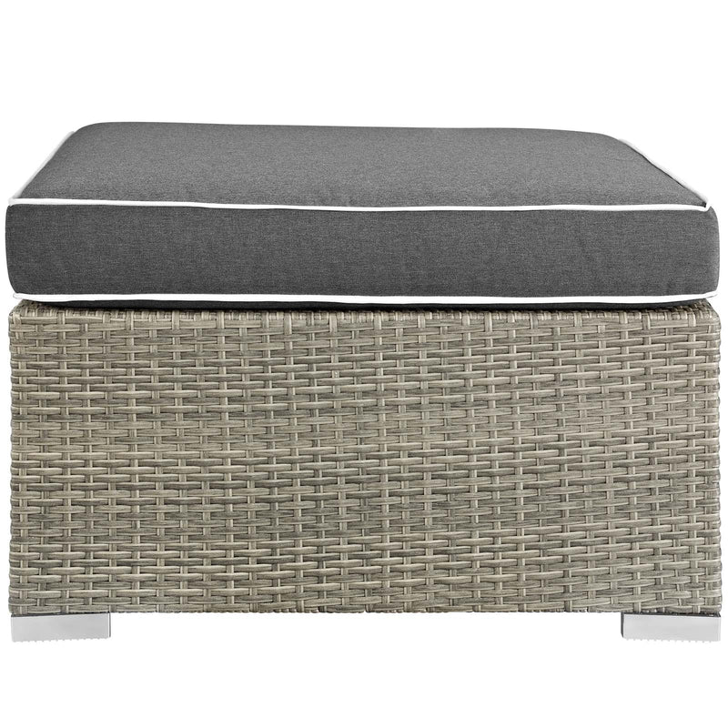Repose Outdoor Patio Upholstered Fabric Ottoman