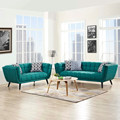 Bestow 2 Piece Upholstered Fabric Sofa and Loveseat Set