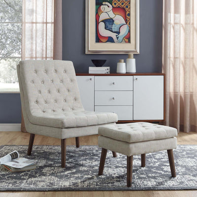 Modify Upholstered Lounge Chair and Ottoman