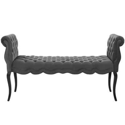 Adelia Chesterfield Style Button Tufted Performance Velvet Bench