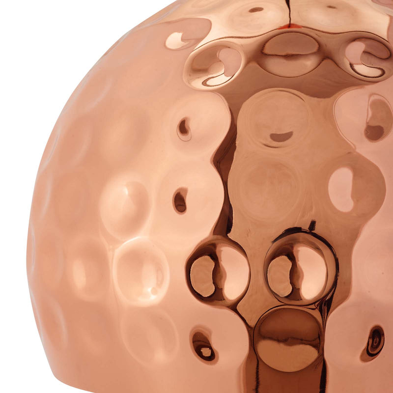 Dimple 13.5" Half-Sphere Rose Gold Pendant Light