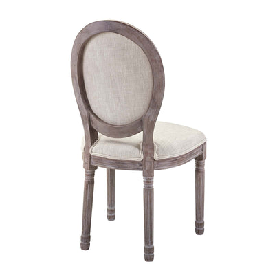 Arise Vintage French Upholstered Fabric Dining Side Chair Set of 2