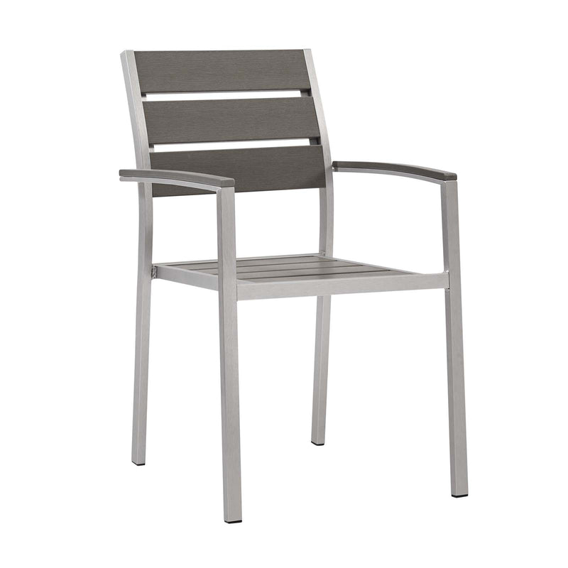 Shore Outdoor Patio Aluminum Dining Armchair