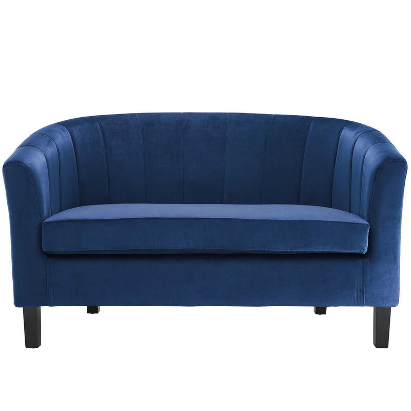 Prospect Channel Tufted Performance Velvet Loveseat