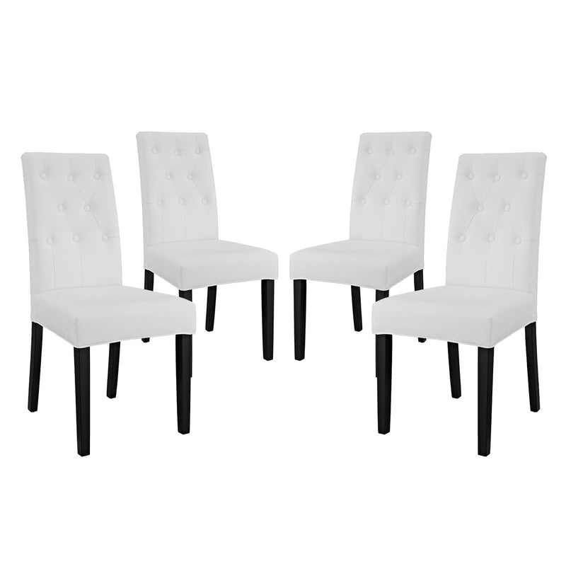 Confer Dining Side Chair Vinyl Set of 4