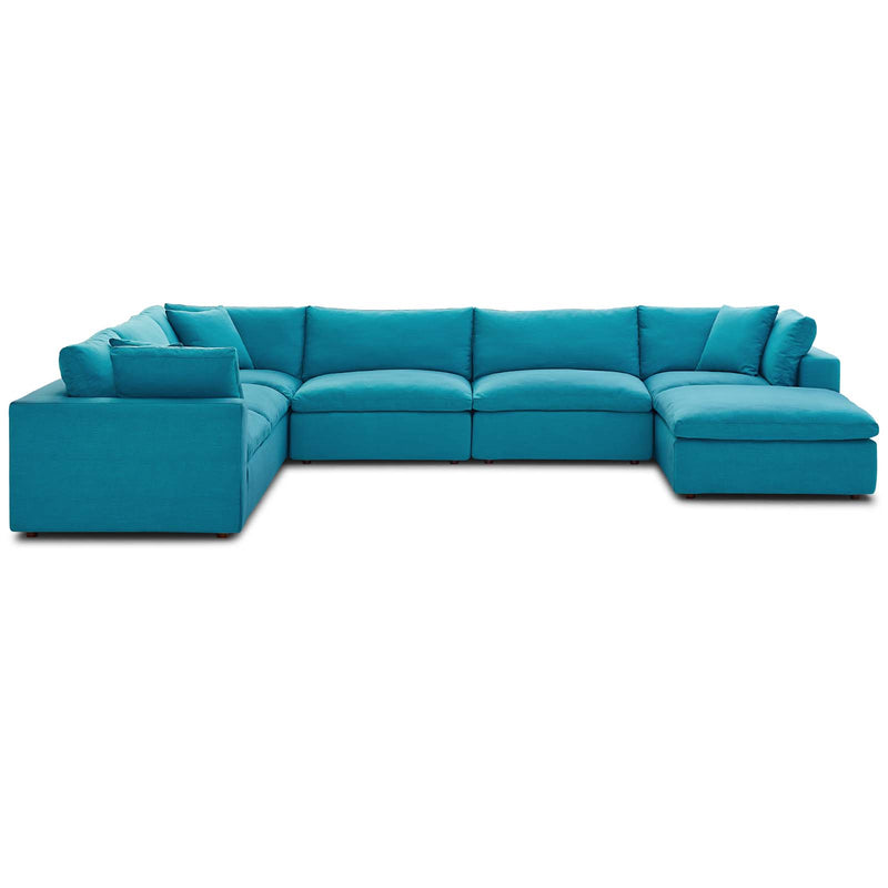 Commix Down Filled Overstuffed 7 Piece Sectional Sofa Set