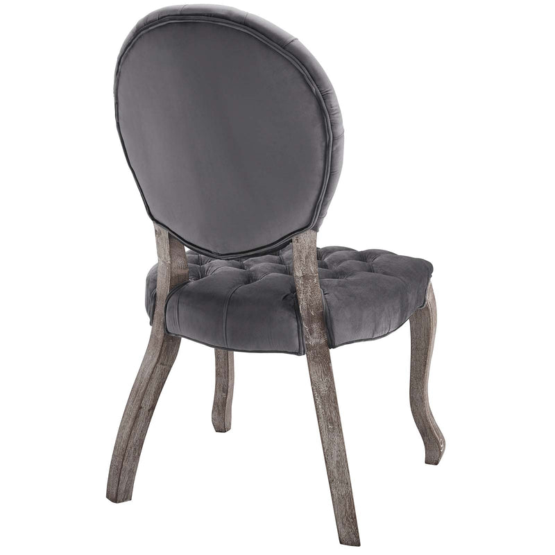 Exhibit French Vintage Dining Performance Velvet Side Chair