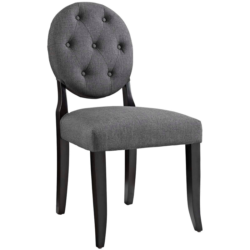 Button Dining Side Chair Upholstered Fabric Set of 4