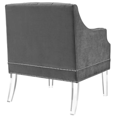 Proverbial Tufted Button Accent Performance Velvet Armchair